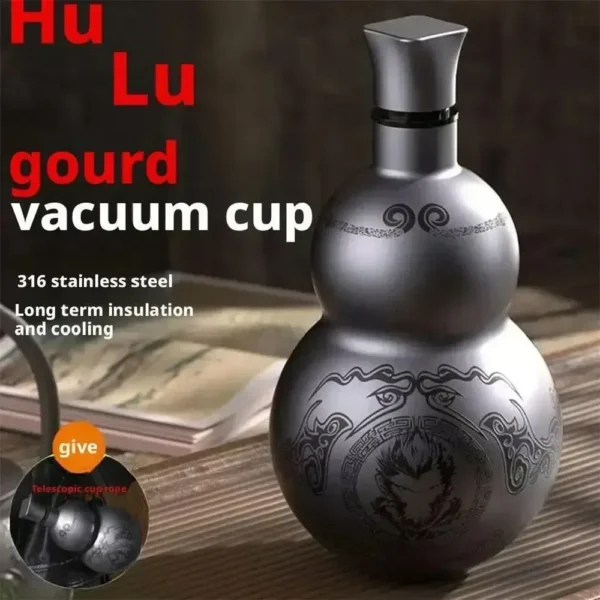 Black Myth Wukong Gourd Insulated Water Bottle